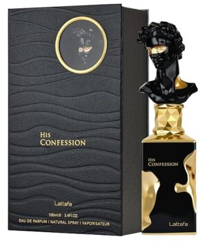 Lattafa His Confession for Men Eau de Parfum Spray, 3.4 Ounce / 100ml