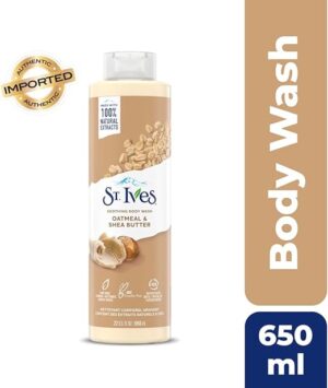 St. Ives Body Wash Soothing Moisturizing Cleanser with Oatmeal & Shea Butter 650ML