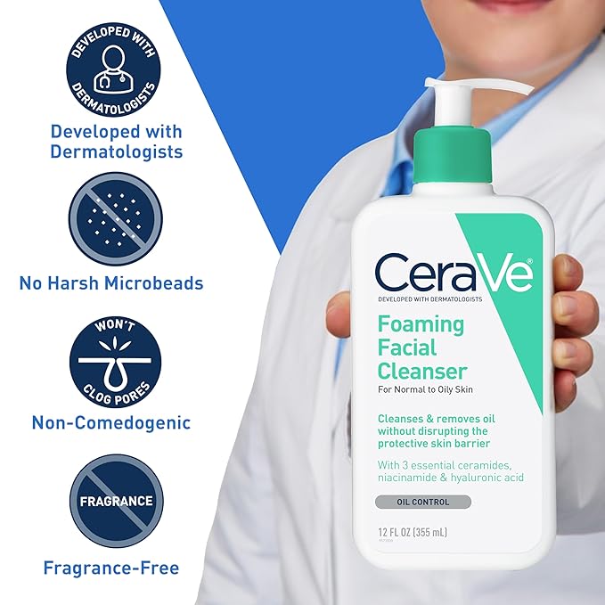 Cerave Foaming Cleanser for Normal to Oily Skin 236ml - Image 2