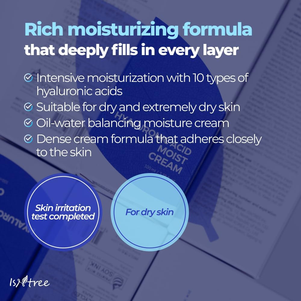 IsNtree Hyaluronic Acid Moist Cream 100ml, 3.38 fl.oz - Image 8