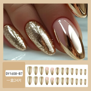Natural & Comfortable Press On Chrome Nails