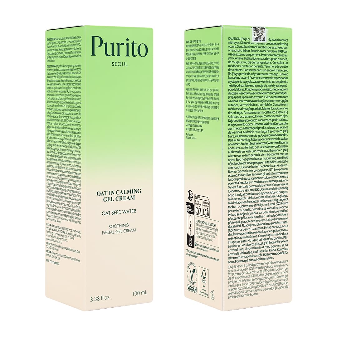 Purito SEOUL - Oat-In Calming Gel Cream 100ml