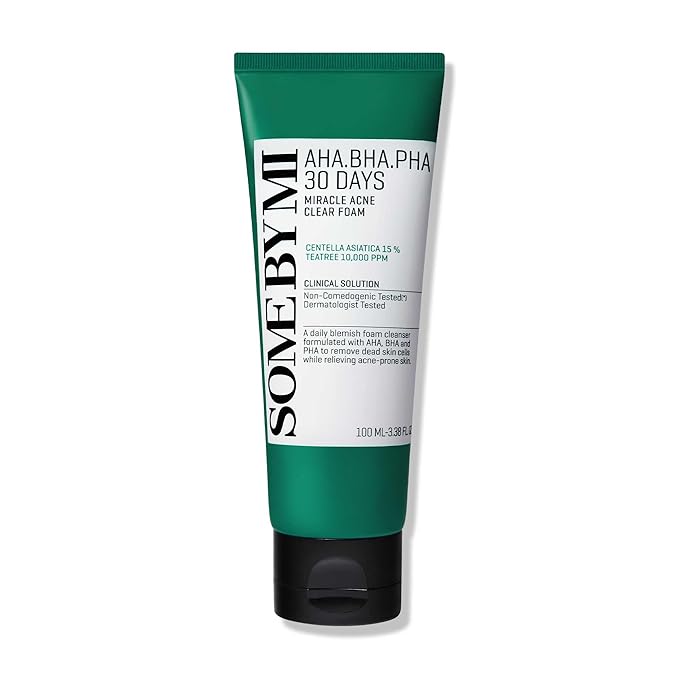 SOME BY MI AHA BHA PHA 30 Days Miracle Acne Clear Foam - 3.38Oz, 100ml