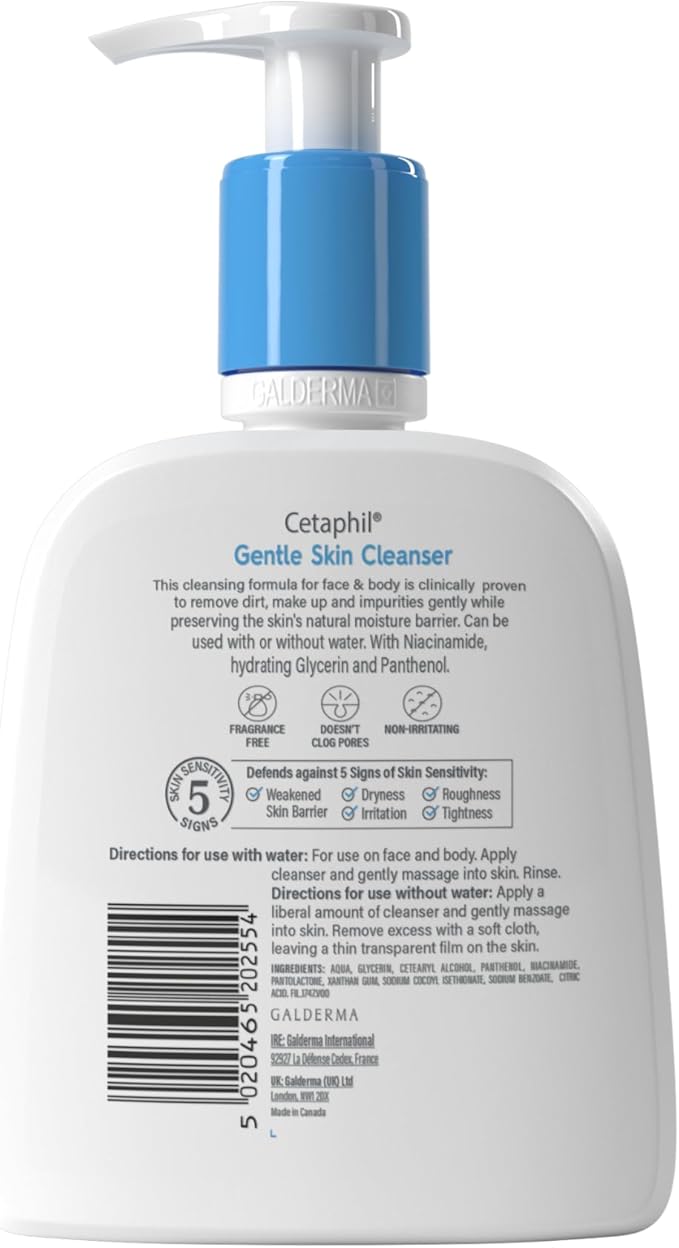 Cetaphil Gentle Skin Cleanser for Normal to Dry, Sensitive Skin 473ml - Image 2