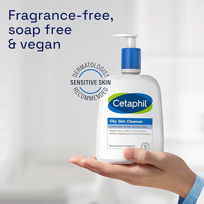 Cetaphil Oily Skin Cleanser for Combination to Oily, Sensitive Skin 473ml - Image 5