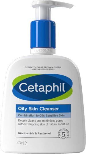 Cetaphil Oily Skin Cleanser for Combination to Oily, Sensitive Skin 473ml