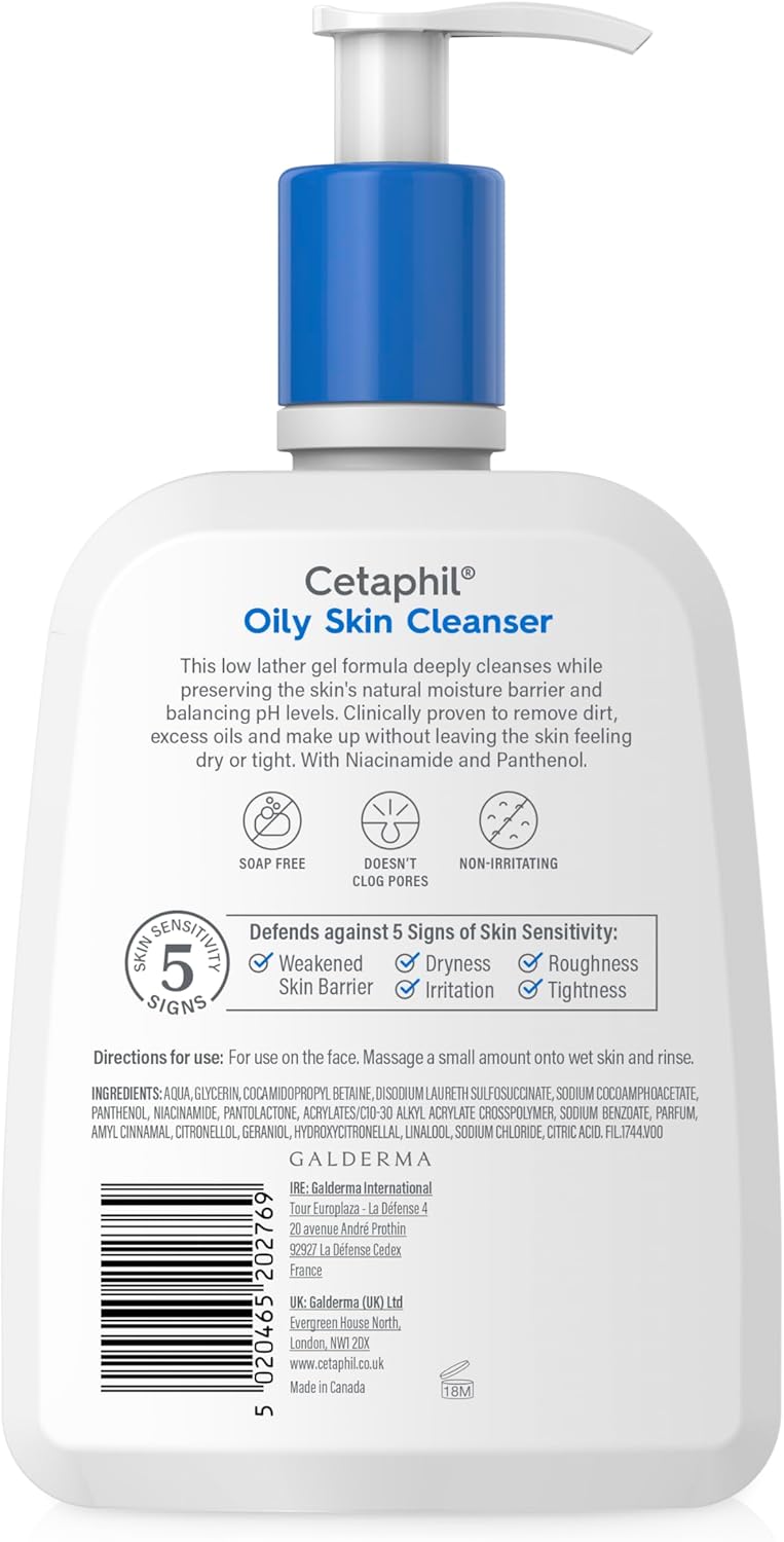 Cetaphil Oily Skin Cleanser for Combination to Oily, Sensitive Skin 473ml - Image 2