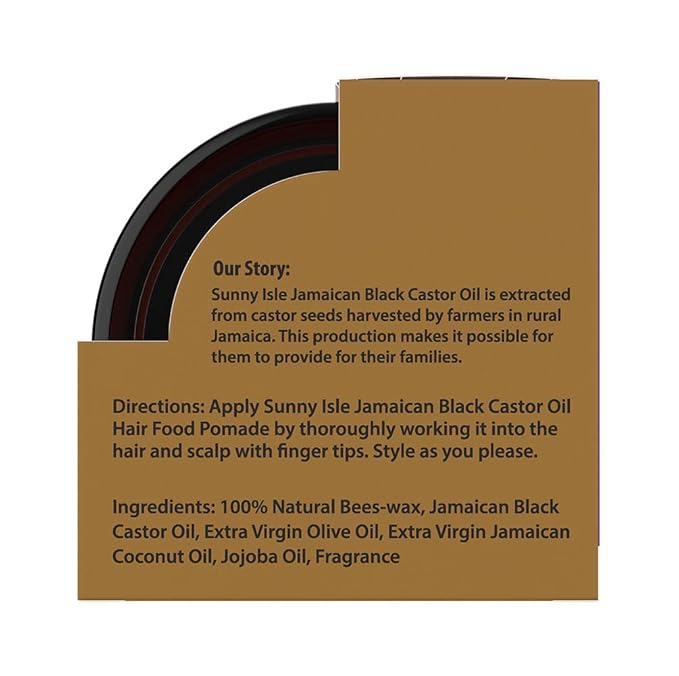 Sunny Isle Jamaican Black Castor Oil Extra Dark Hair Food Pomade 4oz - Image 3