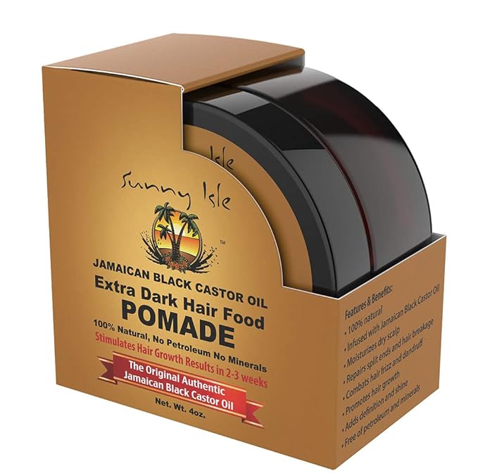 Sunny Isle Jamaican Black Castor Oil Extra Dark Hair Food Pomade 4oz - Image 4