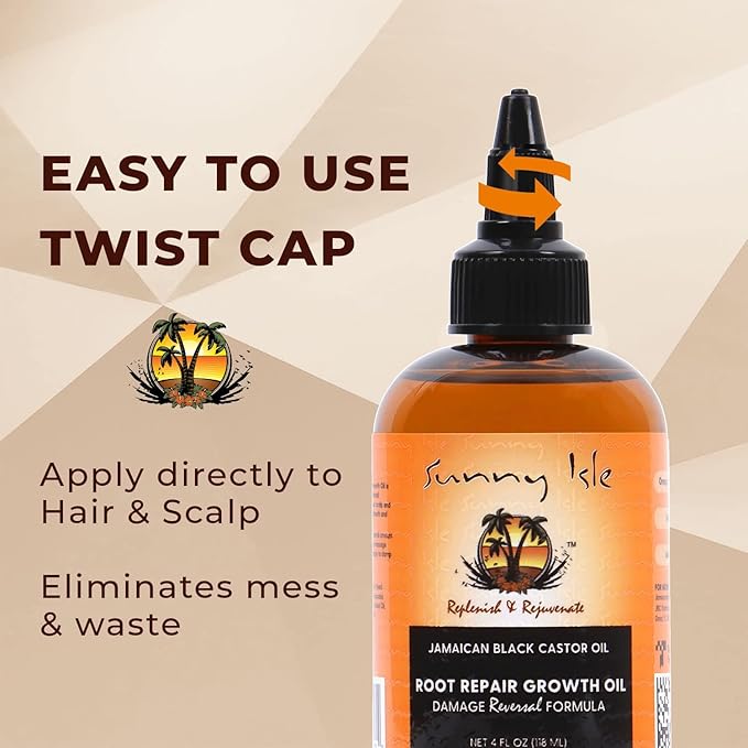 Sunny Isle Jamaican Black Castor Oil Root Repair Growth Oil 4oz 118ml - Image 3