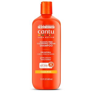 Cantu Shea Butter Sulfate-Free Cleansing Cream Shampoo For Natural Curls, Coils & Waves 400ml