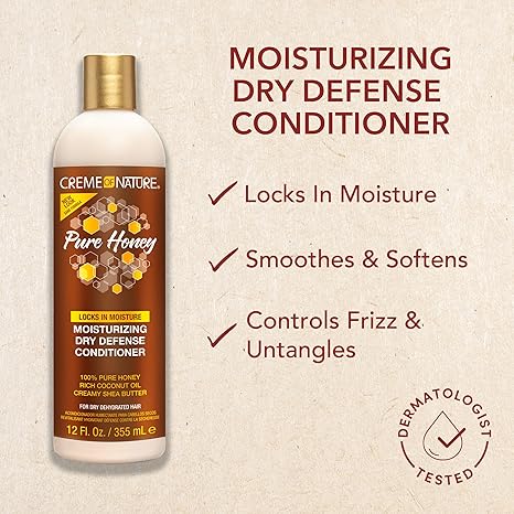 Creme of Nature Pure Honey Moisturizing Dry Defense Conditioner 355ml - Image 4