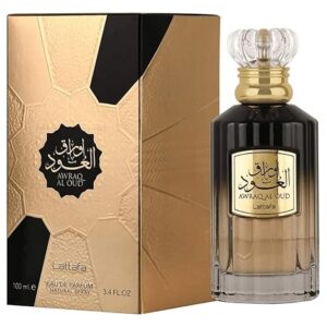 Lattafa Awraq Al Oud Eau De Parfum Spray Unisex, 3.4 Oz