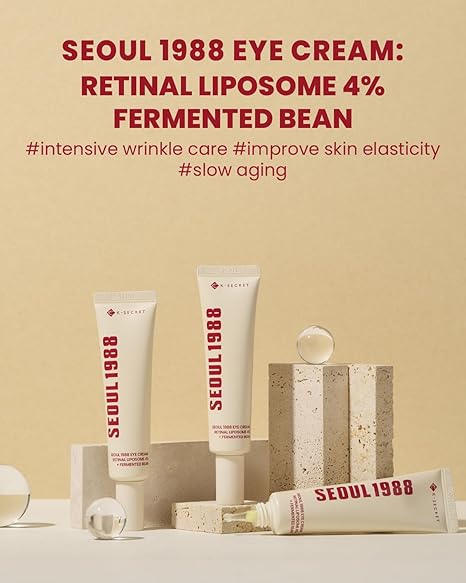 K-SECRET SEOUL 1988 Eye Cream: Retinal Liposome 4% + Fermented Bean 30ml - Image 6
