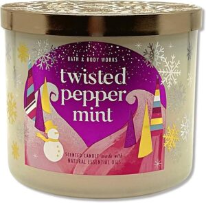 Bath & Body Works Twisted Peppermint 3-Wick Scented Candle 14.5 oZ 411g