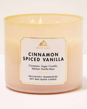 Bath & Body Works White Barn Cinnamon Spiced Vanilla 3-Wick Scented Candle 14.5 oZ 411g
