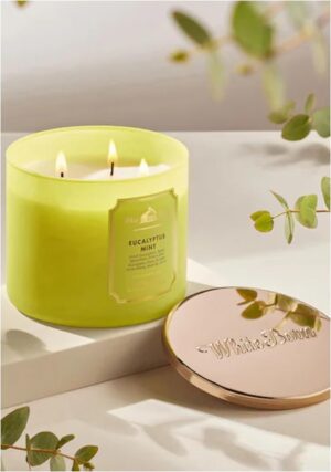 Bath & Body Works White Barn Eucalyptus Mint 3-Wick Scented Candle 14.5 oZ 411g