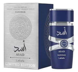 Lattafa Asad Zanzibar Limited Edition Eau De Parfum 3.4 Oz 100ml