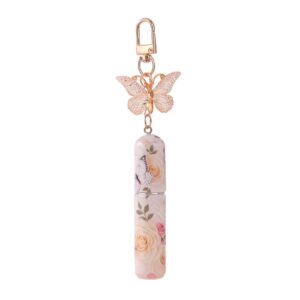 Peach Floral Perfume Atomizer with Keychain 5ml