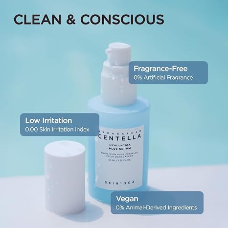 SKIN1004 - Madagascar Centella Hyalu-Cica Blue Serum 50ml - Image 5